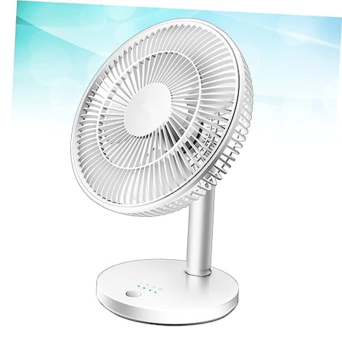 KOMBIUDA 1 Stück Kleiner USB Tischventilator Tragbarer Leiser für Büro und Outdoor Geschwindigkeitsstufen Drehbar für Heiße Sommertage ohne Batterie Weiß von KOMBIUDA
