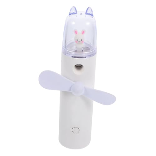 KOMBIUDA 1 Stück Mini USB mit Sprayfunktion Tragbarer Wiederaufladbarer Handventilator für Unterwegs Leise im Schlafzimmer für Kinderwagen für Sommeraktivitäten und Reisen Weiß von KOMBIUDA