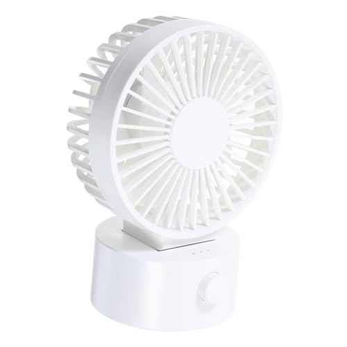 KOMBIUDA 1 Stück USB Tischventilator mit Oszillation Tragbarer Wiederaufladbarer für Zuhause und Büro Weiß Leise Energieeffizient für Reisen und Sommeraktivitäten von KOMBIUDA