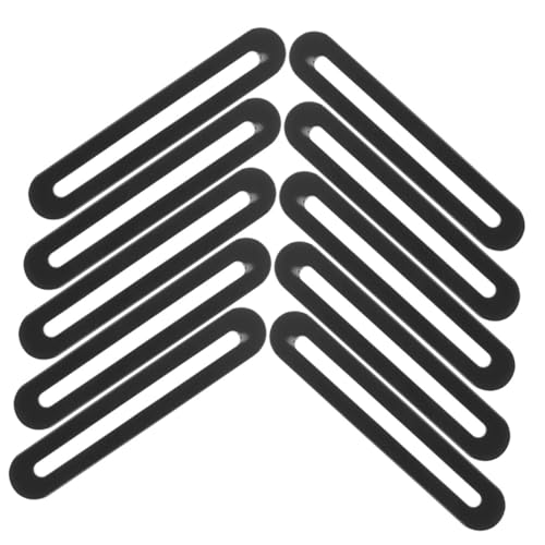 KOMBIUDA 10 Stück Aktivitäts -Eckcode geschlitzt Wohnung Loch Löcher einstellbar strapazierfähige Reparaturplatte verstellbare Reparaturplatte Grundplatte mit Tülle Rostfreier Stahl Schwarz von KOMBIUDA