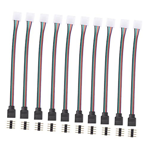 KOMBIUDA 10 Stück Rgb LED Lichtstreifen Verbinder Pin Stecker Adapter Lötfreier für Rgb LED Streifen Einfache Installation Hitzebeständig und Feuerfest KOMBIUDA 10 Stück Rgb LED Lichtstreifen Verbinder Pin Stecker Adapter Lötfreier für Rgb LED Streifen Einfache Installation Hitzebeständig und Feuerfest von KOMBIUDA