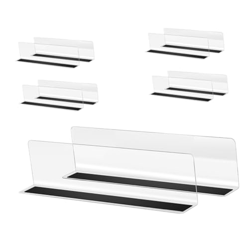 KOMBIUDA 10 Stück Teiliges Förmiger Regaltrenner aus PVC mit Magnet Hochtransparente Verstärkte Trennwand für Supermärkte und Geschäfte Installieren und von KOMBIUDA