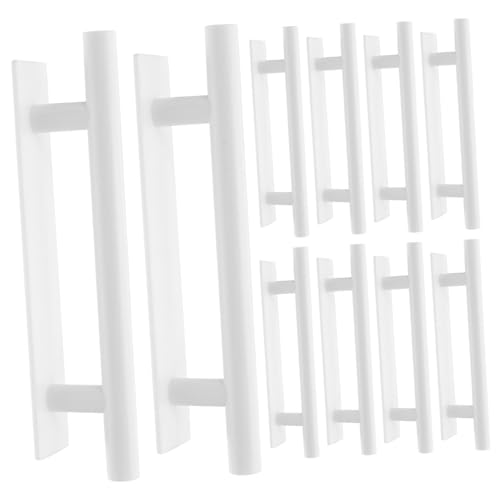 KOMBIUDA 10 Stück Teiliges Selbstklebender Möbelgriffe mit Hoher Haftung Minimalistisches Design für Schrank- Kleiderschranktüren Einfache Montage ohne Bohren Weiß von KOMBIUDA