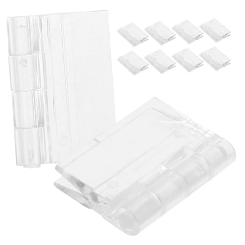 KOMBIUDA 10 Stück Teiliges Transparentes Acryl Scharnier Faltbare Klappscharniere aus Robustem Acryl für Schranktüren Vielseitig Einsetzbar Stabile Konstruktion Geeignet für Möbel und Boxen von KOMBIUDA