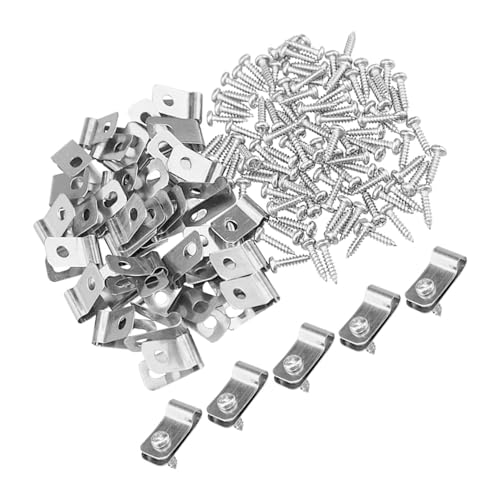KOMBIUDA 100 Stück Aluminium Drahtzaun Clips Robust Korrosionsbeständig Befestigungsklammern für Metallzaun Käfig Draht Befestiger für Landwirtschaft Garten und Industrie von KOMBIUDA