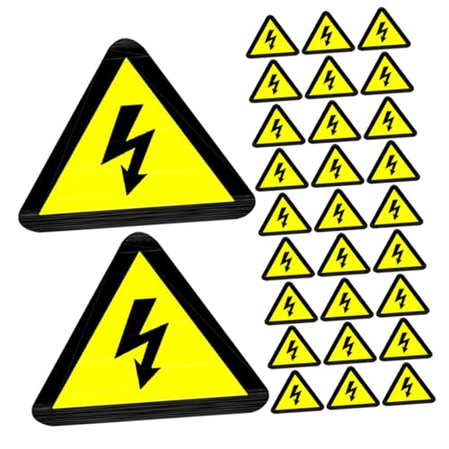 KOMBIUDA 100 Stück Hochspannungs-warnaufkleber Gelb Dreieckige Sicherheitszeichen Elektrische Gefahren Warnetiketten Für Verteilerkästen Elektrische Sicherheitsschilder von KOMBIUDA