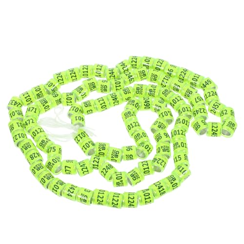 KOMBIUDA 100 Stück Tauben Fußringe aus Langlebige Taubenringe Hellem Gelb Kleine Taubenbeine Markierungsringe für Brieftauben und Rennvögel Praktisches Identifikationsset für Geflügel von KOMBIUDA