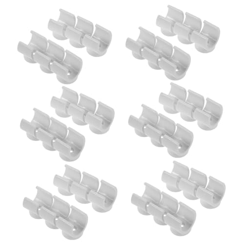 KOMBIUDA 100 Stück U-rohrschellen aus Dickem PVC Gepolstert und Isoliert mit Vorgebohrten Löchern für Einfache Montage Vielseitig Einsetzbar als Rohrhalter für Wasser- Elektro von KOMBIUDA