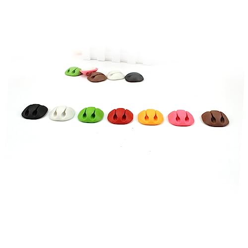 KOMBIUDA 12 Stück Teiliges Buntes Kabelclip Slot Kabelhalter aus Strapazierfähigem Selbstklebend für Schreibtisch und Tischkabelmanagement Geeignet zur Organisation von Ladekabeln und von KOMBIUDA