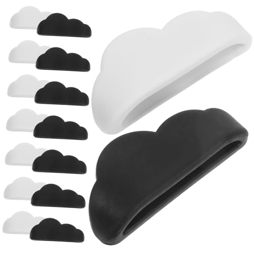 KOMBIUDA 16 Stück Teiliges Kabelclip Wolkenform Selbstklebend Kabelhalter für Schreibtisch Wand Büro Multifunktionaler Kabel und Sonnenbrillen Organizer ohne Werkzeug zur Platzsparenden von KOMBIUDA