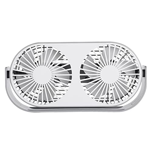 KOMBIUDA 1Pc Doppelkopf Nachtlicht Dual Head Tischventilator Mini Mit Nachtlicht Handventilator Doppelkopf Tischventilator Weiß von KOMBIUDA