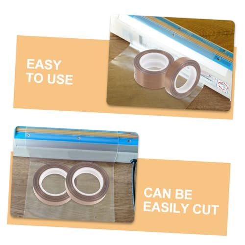 KOMBIUDA 2 Rollen Hochtemperaturbeständiges Ptfe isolierband Verschleißfestes Teflonband Antihaft Dichtungsband für Vakuumierer und Impulsversiegler KOMBIUDA 2 Rollen Hochtemperaturbeständiges Ptfe isolierband Verschleißfestes Teflonband Antihaft Dichtungsband für Vakuumierer und Impulsversiegler von KOMBIUDA