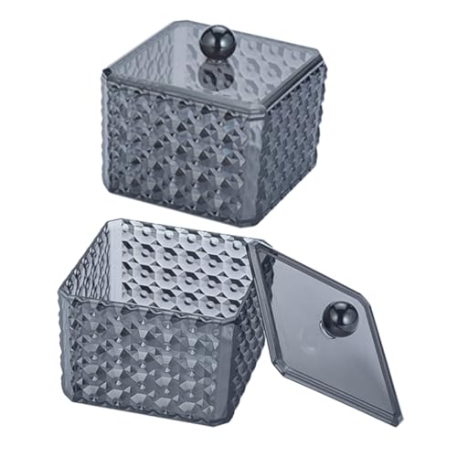 KOMBIUDA 2 Stück Aufbewahrungsbox für Wattestäbchen Wattestäbchenhalter Wattepadhalter für unterwegs Wattebauschhalter Halter für Wattestäbchen Behälter für Badezimmerartikel von KOMBIUDA