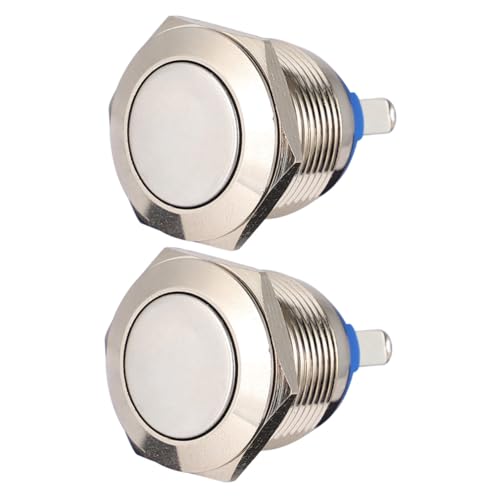 KOMBIUDA 2 Stück Flacher Wasserdichter Edelstahl Momentary Push Button Schalter Metall Druckknopf für Türklingel Hupe Elektrosteuerung Outdoor Geeignet KOMBIUDA 2 Stück Flacher Wasserdichter Edelstahl Momentary Push Button Schalter Metall Druckknopf für Türklingel Hupe Elektrosteuerung Outdoor Geeignet von KOMBIUDA