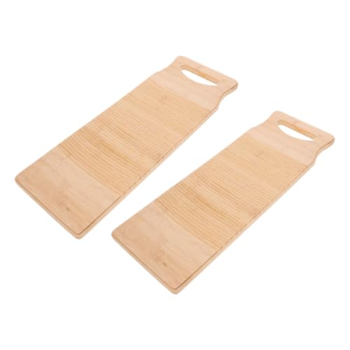 KOMBIUDA 2 Stück Handwaschbrett aus Holz für Schonende von Kleidung für Stoffarten Platzsparend und Effizient Anwendung von KOMBIUDA