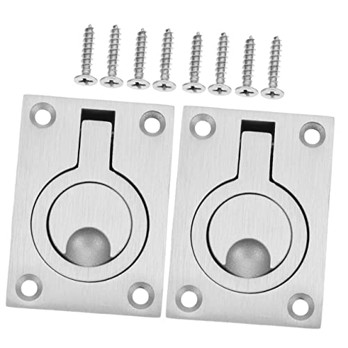 KOMBIUDA 2 Stück Hatch Latch Teiliges Recessed Pull Ring Griff Korrosionsbeständig Hochwertiger Bootsdeckel Verriegelung Für Kajak Kanu Ruderboot Geeignet von KOMBIUDA