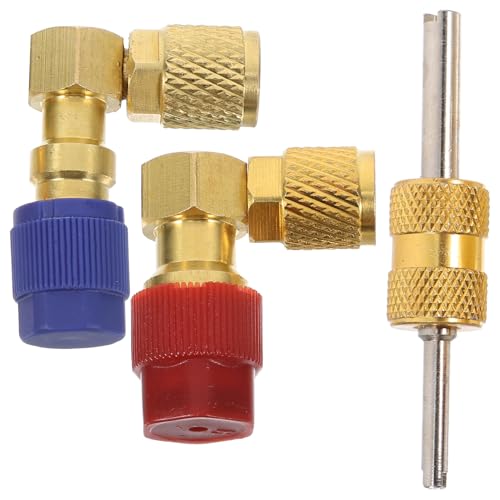 KOMBIUDA 2 Stück Klimaanlagen Adapter Kit Teilig für Niederdruckanschlüsse Schnellkupplung für Effiziente Verbindung und Einfache Installation von Kältemittelschläuchen von KOMBIUDA