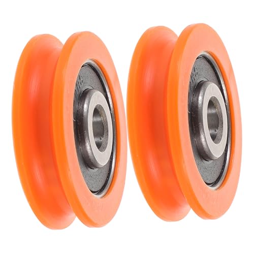 KOMBIUDA 2 Stück Nylon Lager Rollschuh Ersatzrolle Doppelt Gewölbt Stabile Passform Langlebig Modisches Design Einfache Montage Vielseitig für Skateboards und Scooter von KOMBIUDA