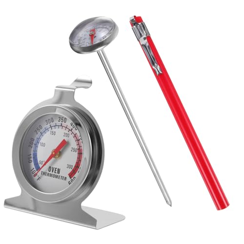 KOMBIUDA 2 Stück Ofenthermometer für Lebensmittel Küchenthermometer mit Sonde Instant Read Thermometer für Grill Bbq Braten und Flüssigkeiten KOMBIUDA 2 Stück Ofenthermometer für Lebensmittel Küchenthermometer mit Sonde Instant Read Thermometer für Grill Bbq Braten und Flüssigkeiten von KOMBIUDA