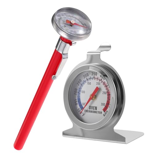 KOMBIUDA 2 Stück Präzises Teiliges Ofenthermometer mit Edelstahlsonde Schnellem Ablesen für Grill Backofen und Flüssigkeiten Temperaturgenaues Küchenthermometer für Fleisch Getränke Braten KOMBIUDA 2 Stück Präzises Teiliges Ofenthermometer mit Edelstahlsonde Schnellem Ablesen für Grill Backofen und Flüssigkeiten Temperaturgenaues Küchenthermometer für Fleisch Getränke Braten von KOMBIUDA