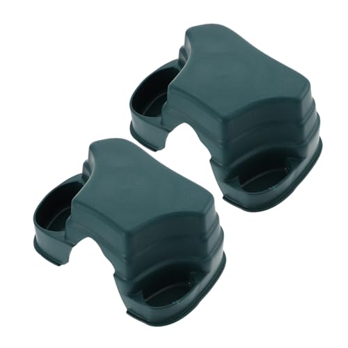 KOMBIUDA 2 Stück Reptilienversteck Höhle mit Futternapf und Wasserbehälter Multifunktionales Schildkrötenhaus für Terrarium und Gehege Leicht zu Reinigen Sicher und Formstabil Grün von KOMBIUDA