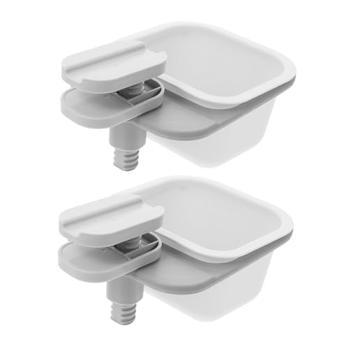 KOMBIUDA 2 Stück Rotierbarer Kleiner Tisch-mülleimer Klippbar Multifunktionaler Desktop-aufbewahrungskorb Weiß Büro Bad Schlafzimmer Wohnzimmer von KOMBIUDA