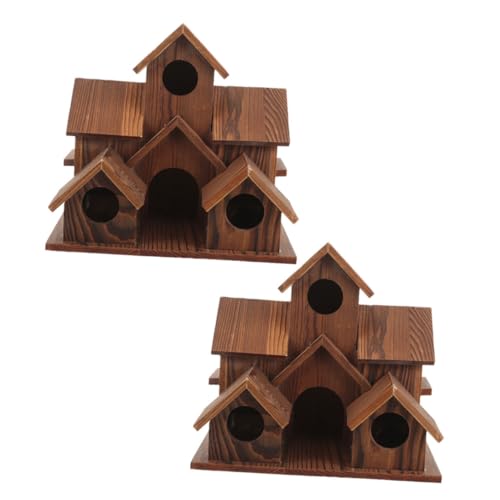 KOMBIUDA 2 Stück Rustikale Vogelhäuser aus Holz Wetterfeste Nistkästen mit Cottage-Design Robuste Hängende Vogelnester für Garten Terrasse und Außenbereich Langlebige KOMBIUDA 2 Stück Rustikale Vogelhäuser aus Holz Wetterfeste Nistkästen mit Cottage-Design Robuste Hängende Vogelnester für Garten Terrasse und Außenbereich Langlebige von KOMBIUDA