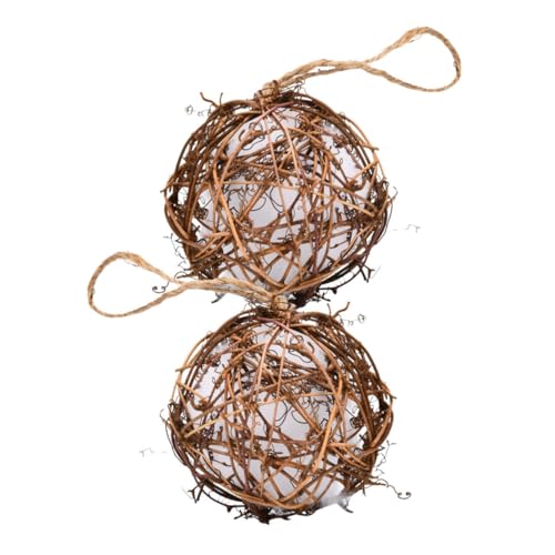 KOMBIUDA 2 Stück Vogel Kauspielzeug Rattan Bällchen Hängendes Papageienspielzeug Robustes Kauspielzeug für Wellensittiche und Papageien Sicher Wiederverwendbar zur Beschäftigung und KOMBIUDA 2 Stück Vogel Kauspielzeug Rattan Bällchen Hängendes Papageienspielzeug Robustes Kauspielzeug für Wellensittiche und Papageien Sicher Wiederverwendbar zur Beschäftigung und von KOMBIUDA