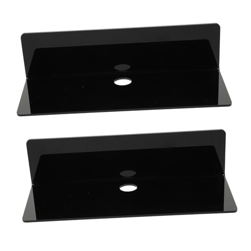 KOMBIUDA 2 Stück Wandmontiertes Nagelfreies Teiliges Badezimmer Aufbewahrungsregal aus Schwarzem Kunststoff Wasserdichtes Sundries Storage Shelf mit Hoher Tragfähigkeit für Toilette und KOMBIUDA 2 Stück Wandmontiertes Nagelfreies Teiliges Badezimmer Aufbewahrungsregal aus Schwarzem Kunststoff Wasserdichtes Sundries Storage Shelf mit Hoher Tragfähigkeit für Toilette und von KOMBIUDA