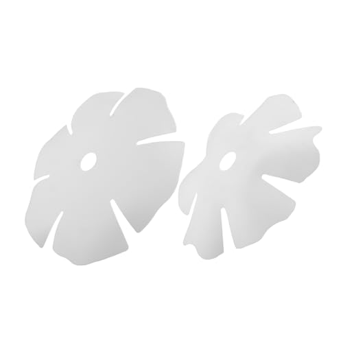 KOMBIUDA 2 Stück Weiße Blütenlampenschirme Nordic Stil Deckenleuchten-abdeckung aus Kunststoff Moderner Minimalistischer Blumen-pendelleuchtenschirm für Schlafzimmer und Esszimmer von KOMBIUDA