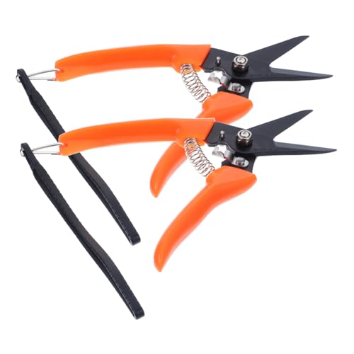 KOMBIUDA 2 Stück Ziegen Schafklauenschneider aus Edelstahl Robuste Hufschere mit Gezahnten Klingen Ergonomisch für Schonendes Trimmen und Langlebige Handhabung Klauenpflege von KOMBIUDA