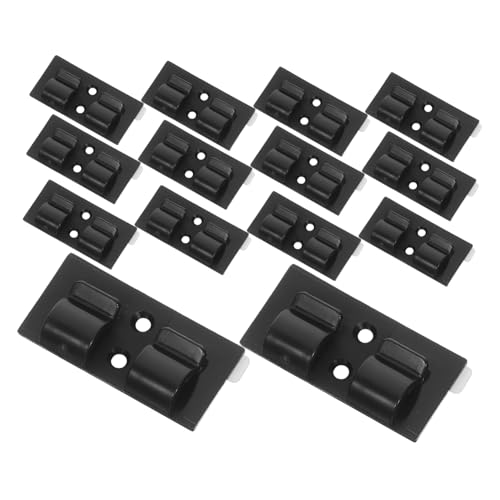 KOMBIUDA 20 Stück Kabelbefestigungsclips Organizador De Cables Drahthalterclip Kabelmanagementclips Klebekabelclips Selbstklebende Kabelclips Kabelorganisatorhalter Kabelklemme Schwarz von KOMBIUDA