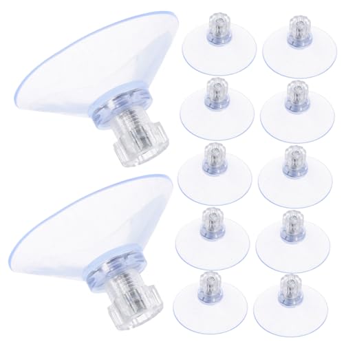 KOMBIUDA 20 Stück Teiliges Transparente Saugnäpfe mit Gewindeschrauben und Muttern Wiederverwendbare Saugerpads für Glas Fliesen Spiegel Sichere Werkzeugfreie Befestigung für Haushalt Bad von KOMBIUDA