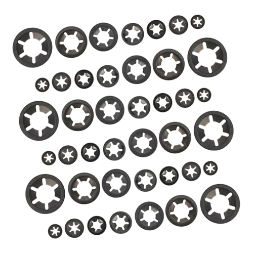 KOMBIUDA 210 Stück Teiliges Sortiment Kohlenstoffstahl Sperrscheiben Präzise Lagerklemmen Unterlegscheiben mit Korrosionsschutz Vielseitig für Elektro Marinegeräte Einfache Montage und von KOMBIUDA