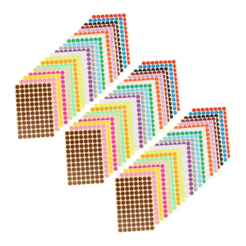 KOMBIUDA 3 Sätze Ablösbare Farbige Runde Aufkleber Selbstklebende Punkte für Büro Klassenzimmer Organisation und Heimdekoration Starke Haftung Vielseitige Farbkennzeichnung von KOMBIUDA