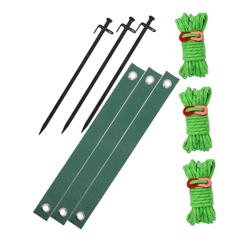 KOMBIUDA 3 Stück Schwerlast Baumstützset Teiliges Windschutz Baumanker Kit mit Verstellbaren Gurten Robusten Metallpfählen und Starkem Seil für Junge Bäume zur Stabilen Befestigung im von KOMBIUDA