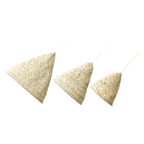 KOMBIUDA 3 Stück Teiliges Boho Makramee Lampenschirm Weiß Handgewebter Hängelampenschirm aus Natur Hanfseil für Schlafzimmer Nachttisch Dekoration KOMBIUDA 3 Stück Teiliges Boho Makramee Lampenschirm Weiß Handgewebter Hängelampenschirm aus Natur Hanfseil für Schlafzimmer Nachttisch Dekoration von KOMBIUDA