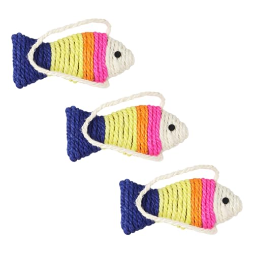 KOMBIUDA 3 Stück Teiliges Katzen Kratzbrett Fischform aus Strapazierfähigem Sisal Langlebiges Kratzspielzeug für Kätzchen Praktisches Katzen Kratzbrett zur Möbel und Zufällige Farbe KOMBIUDA 3 Stück Teiliges Katzen Kratzbrett Fischform aus Strapazierfähigem Sisal Langlebiges Kratzspielzeug für Kätzchen Praktisches Katzen Kratzbrett zur Möbel und Zufällige Farbe von KOMBIUDA