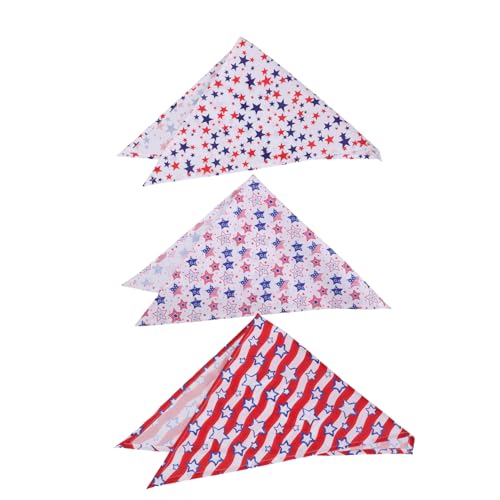 KOMBIUDA 3 Stücke Teiliges Verstellbares Hundehalstuch mit Süßem Sternmuster Weiche Dreieckstücher als Haustier Sabberschutz und Bandanas für Valentinstag Geburtstag Feiertage von KOMBIUDA