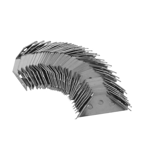 KOMBIUDA 30 Stück Teiliges Edelstahl Winkelverbinder Robuste Eckwinkel für Möbelverbindungen Multifunktionale Eckwinkel mit Schrauben für Schränke Tische und Stühle Silberfarben von KOMBIUDA