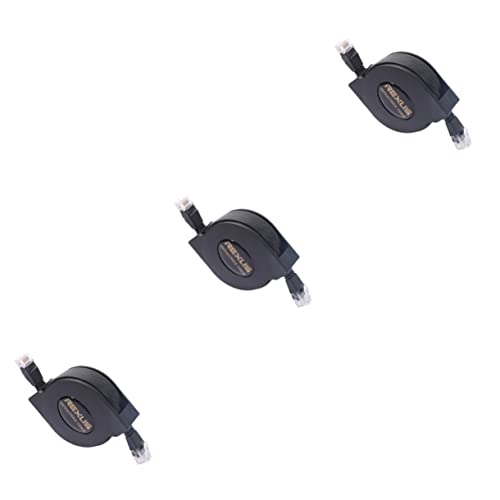 KOMBIUDA 3stücke Premium Ethernet Einziehbares Cat Netzwerkkabel Ultra-flach Für Lan Modem Router Pc Und Mit Vergoldeten Steckern Und Hoher Übertragungsrate von KOMBIUDA