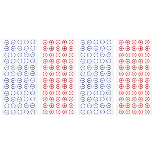 KOMBIUDA 4 Blätter PVC Polarity Aufkleber Rot Blau Selbstklebend Batterie Polung Sicherungskasten Labels für Elektrische Geräte und Stromverteilung KOMBIUDA 4 Blätter PVC Polarity Aufkleber Rot Blau Selbstklebend Batterie Polung Sicherungskasten Labels für Elektrische Geräte und Stromverteilung von KOMBIUDA