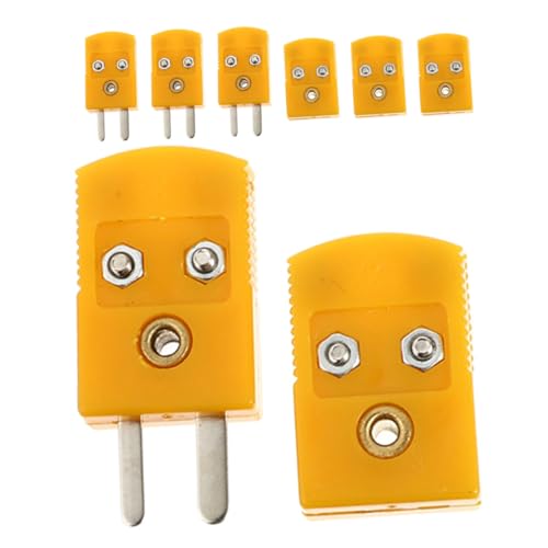 KOMBIUDA 4 Sätze Thermoelement steckverbinder Miniaturstecker und Buchse Gelb Hochpräzise Temperaturfühler Adapter Flexible Verbindung für Industrie und Laborgeräte von KOMBIUDA