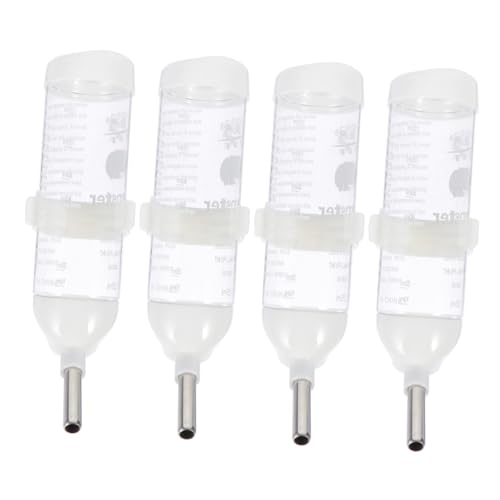 KOMBIUDA 4 Stück Auslaufsichere Hamster Wasserflasche mit Kugelhahn Transparenter Trinkflasche für Kleintiere Praktischer Käfig Wasserspender Einfache und KOMBIUDA 4 Stück Auslaufsichere Hamster Wasserflasche mit Kugelhahn Transparenter Trinkflasche für Kleintiere Praktischer Käfig Wasserspender Einfache und von KOMBIUDA