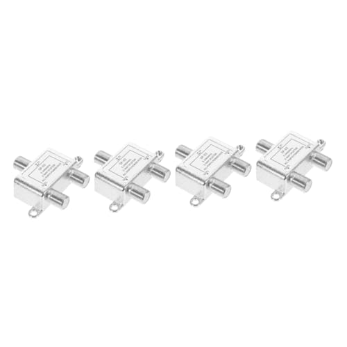 KOMBIUDA 4 Stück Koaxial Splitter für Tv Kompatibel mit Catv System Langlebig Installieren von KOMBIUDA