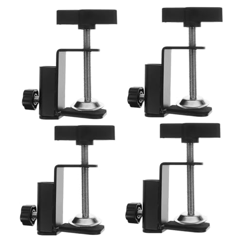 KOMBIUDA 4 Stück Mikrofon Tischklemme Büro Schreibtisch Klemmhalter Kamera Superklemme Tischhalterung Tablet Klemmhalterung Schreibtisch Panel Klemme Kantenklemmhalterung von KOMBIUDA