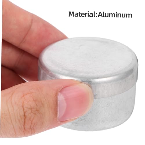 KOMBIUDA 4 Stück Probenbox Deckel Gläser Wiegeboxen Aluminium Vorratsglas Runde Behälter Wiegehalter Kleiner Erdhalter Erdbehälter Kleiner Behälter Mini Silberfarben KOMBIUDA 4 Stück Probenbox Deckel Gläser Wiegeboxen Aluminium Vorratsglas Runde Behälter Wiegehalter Kleiner Erdhalter Erdbehälter Kleiner Behälter Mini Silberfarben von KOMBIUDA