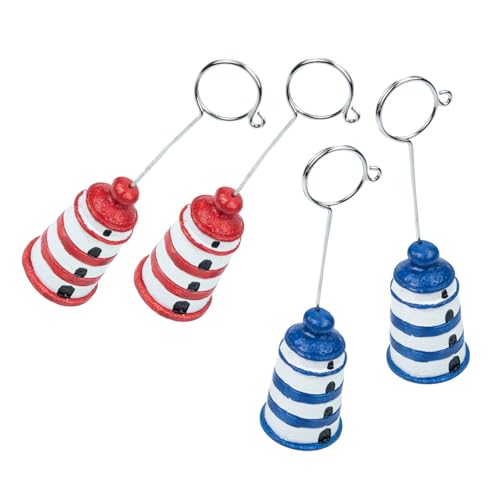 KOMBIUDA 4 Stück Teiliges Leuchtturm resin Memo Fotoklammern Robuste Tischdekoration Wiederverwendbar Glänzend für Büro Party und Schreibtisch notizen von KOMBIUDA