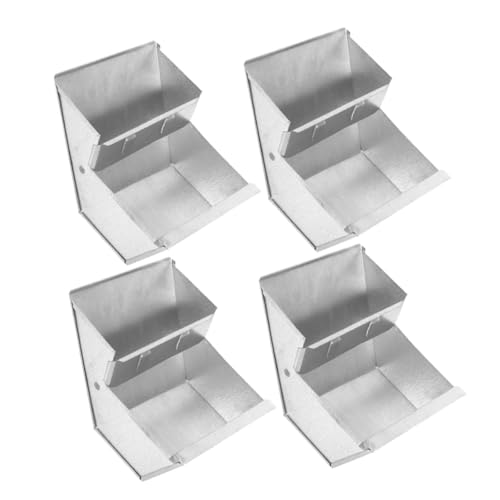 KOMBIUDA 4 Stück Teiliges Metall Futterhaus für Kleintiere Großer Kapazitäts Futterspender Wetterfester Kaninchen und Geflügelfutterbehälter Einfach zu Reinigen für Indoor und Outdoor KOMBIUDA 4 Stück Teiliges Metall Futterhaus für Kleintiere Großer Kapazitäts Futterspender Wetterfester Kaninchen und Geflügelfutterbehälter Einfach zu Reinigen für Indoor und Outdoor von KOMBIUDA