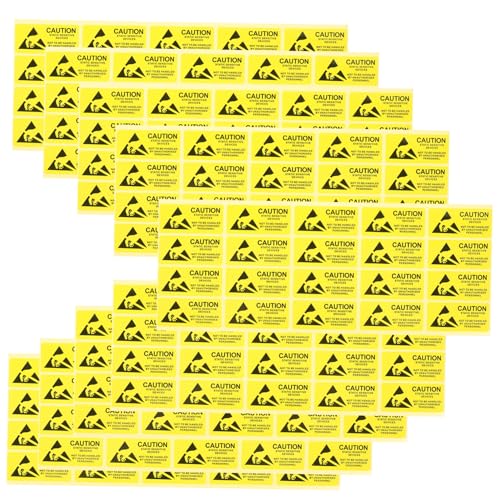 KOMBIUDA 450 Stück Statische Warnaufkleber Extra Wetterbeständig Langlebig für Büro Schule Shop Wand Auto Caravan Einfache Anbringung Vielseitig Einsetzbar von KOMBIUDA